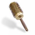 Olivia Garden Expert Blowout Speed - Gold & Brown - 65 - Ceramic Coated Round Brush with Extra Long Barrel for 25% Faster Blowouts