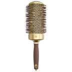 Olivia Garden Expert Blowout Speed - Gold & Brown - 65 - Ceramic Coated Round Brush with Extra Long Barrel for 25% Faster Blowouts