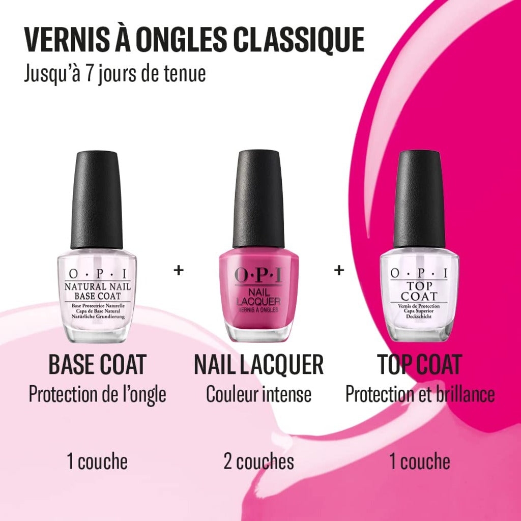 OPI Classic Nail Polish | Long-Lasting Luxury Nail Varnish | Original High-Performance | Miami Beet, 15 ml - Damaged Box