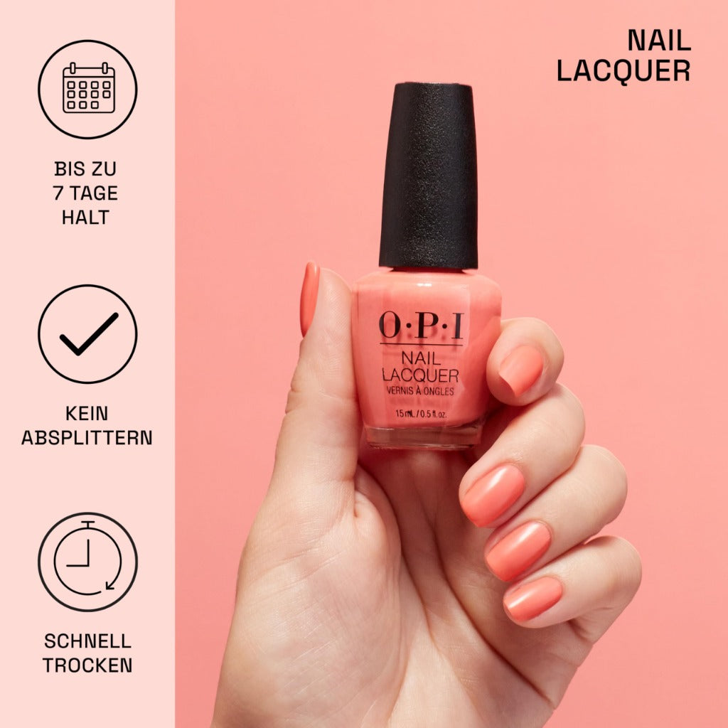OPI Classic Nail Polish, Long-Lasting Luxury Nail Varnish for Manicure and Pedicure, Original High-Performance Nude Nail Polish, Dulce de Leche 15ml - Damaged Box