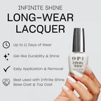 OPI Infinite Shine Nail Polish - Dulce de Leche - Gel Like & Long Lasting Nude Cr`eme Nail Polish - with Pre-Cured Gel Technology & OPI Pro-Wide Brush (15ml) - Damaged Box