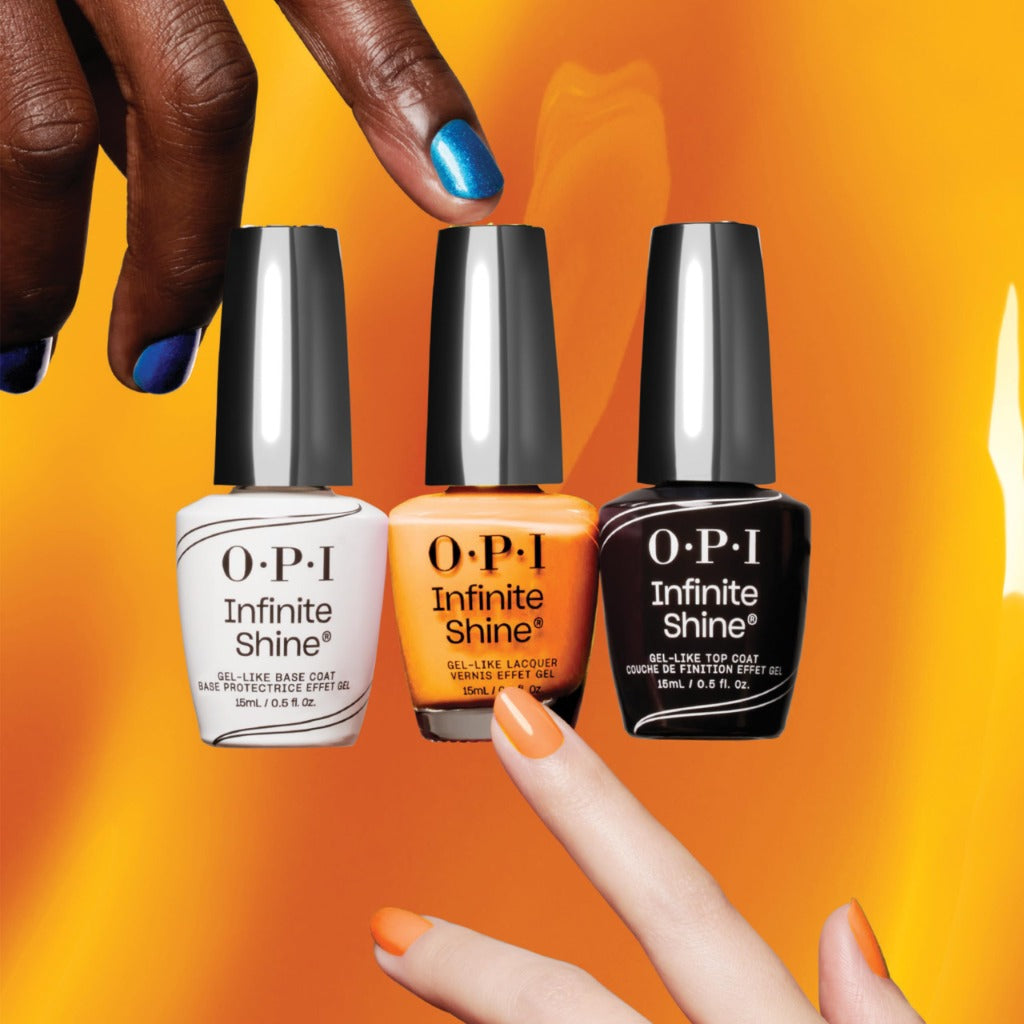 OPI Infinite Shine Nail Polish Base & Top Coat Duo Pack - Intense Shine & Nail Polish Protection - with OPI Pro-Wide Brush (2x15ml)