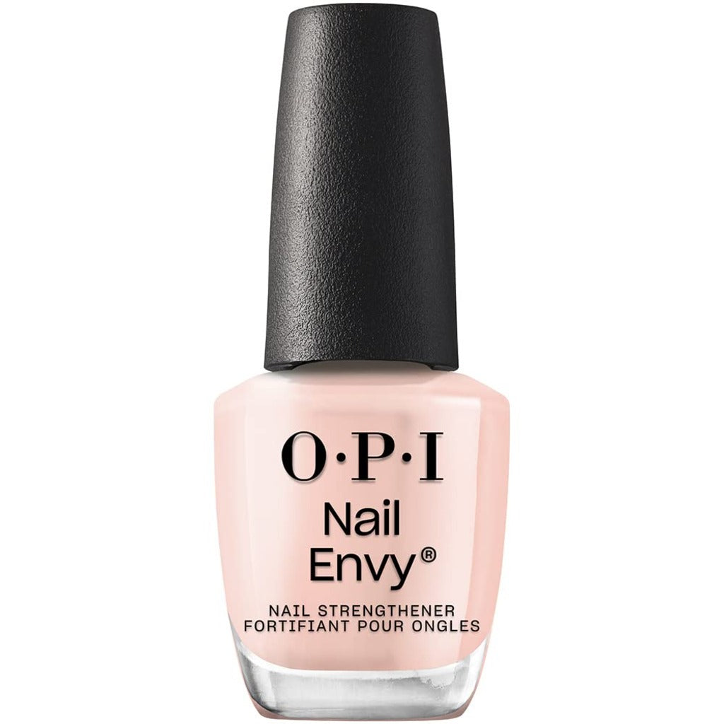 OPI Nail Envy Bubble Bath Nail Polish | Nail Strengthener Treatment for Strong Natural Nails | Vegan Nail Repair and Strength for Damaged Nails I Pink Nail Polish, 15ml - Very Good