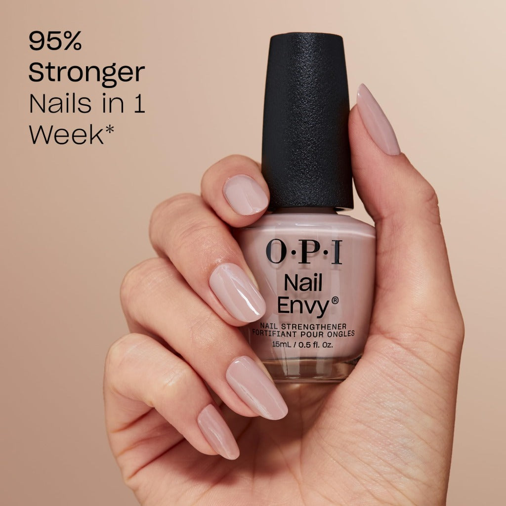 OPI Nail Envy Nail Polish, Strong Nail Strengthener Treatment For Strong Nails, Vegan Nail Repair and Strenght for Damaged Nails, Nude Nail Polish Double-Nude-y 15ml - Very Good