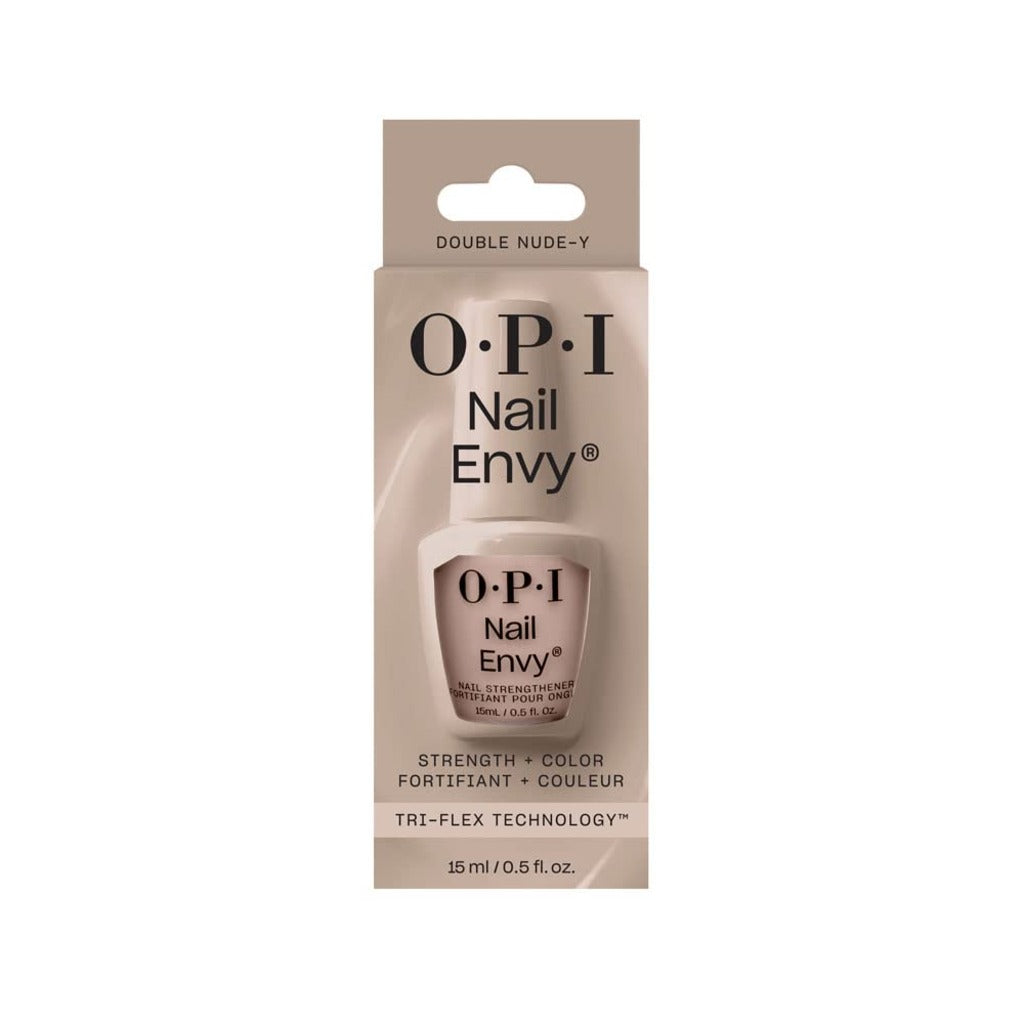 OPI Nail Envy Nail Polish, Strong Nail Strengthener Treatment For Strong Nails, Vegan Nail Repair and Strenght for Damaged Nails, Nude Nail Polish Double-Nude-y 15ml - Very Good