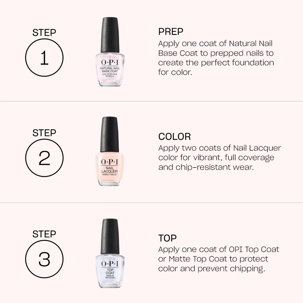 OPI Nail Lacquer - Bubble BathTM - Chip Resistant & Long-Lasting Pink Nail Polish with OPI Pro-Wide Brush (15ml) - Very Good