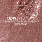 OPI Nature Strong Natural Vegan Nail Polish, Intentions Are Rose Gold, 15ml, 99350087072 - Damaged Box