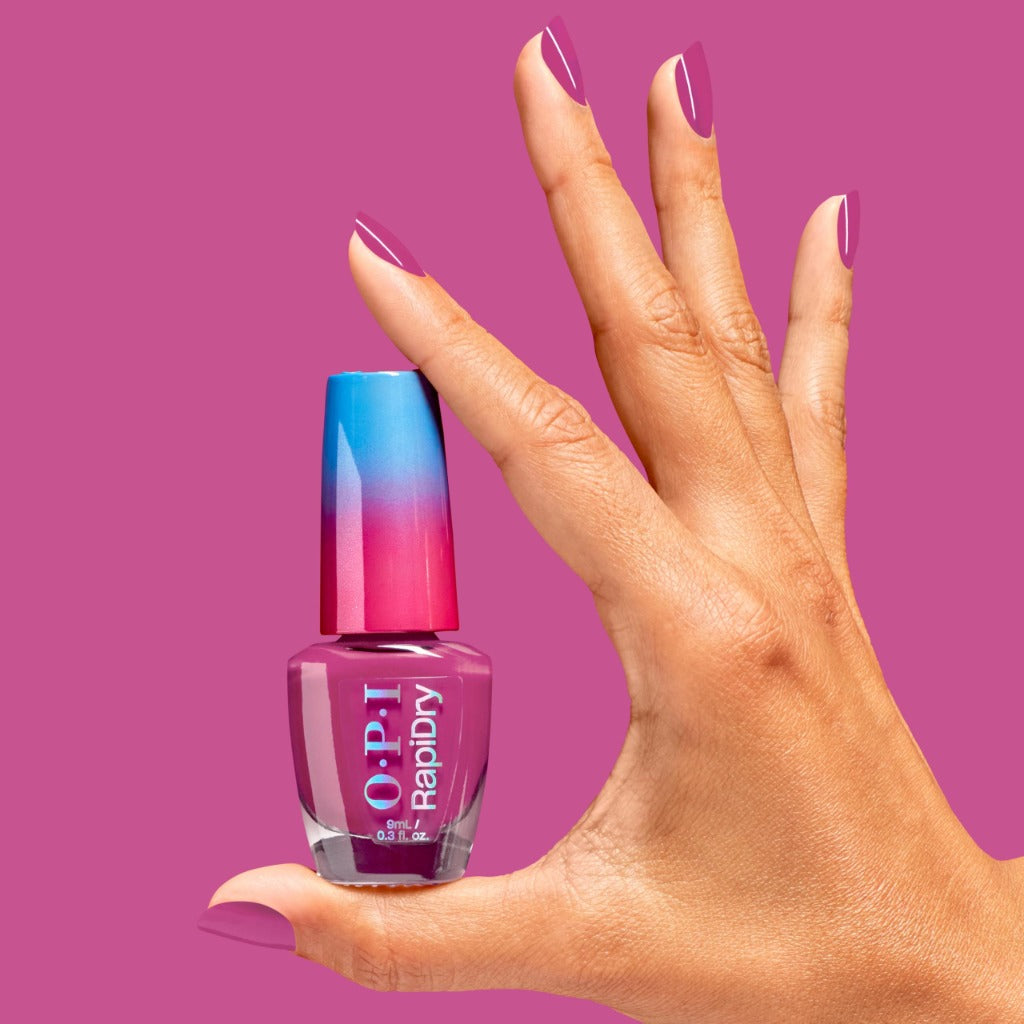 OPI RapiDryTM Quick-Dry Lacquer -ASAPink Pink Nail Polish - Vegan, Fast Drying & Smudge-proof in 60 Seconds (9ml) - Damaged Box