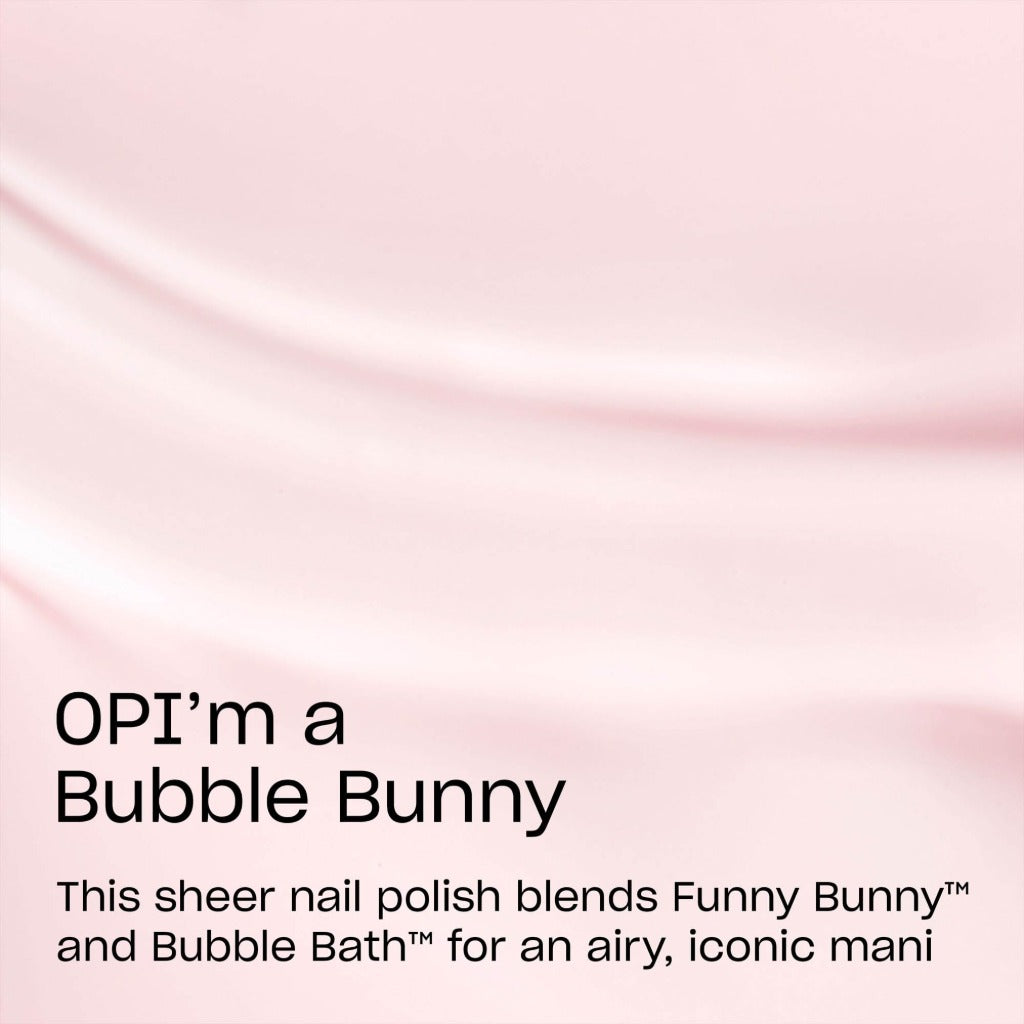 OPI The New OPIcons Nail Lacquer Collection - Long-Lasting, Quick Dry Luxury Varnish for Manicure & Pedicure - Original High-Performance Pink Nail Polish - OPI'm a Bubble Bunny (15ml) - Damaged Box