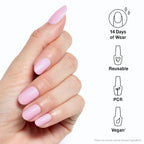 OPI xPRESS-ON Mod About You - Light Pink Short and Round Shaped Press On Nails - With Nail Glue - Long Lasting, Reusable and Non-Damaging False Nails