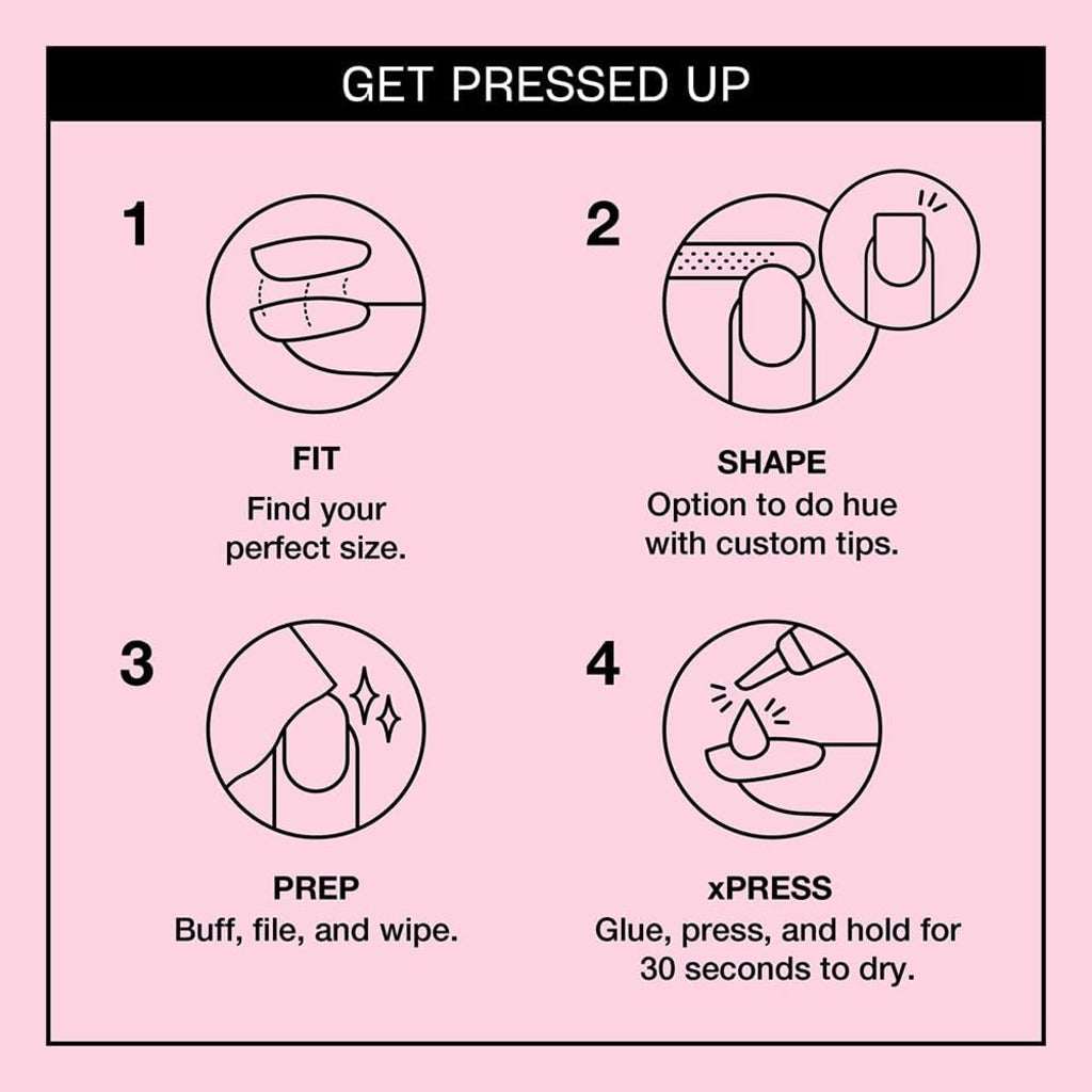 OPI xPRESS-ON Mod About You - Light Pink Short and Round Shaped Press On Nails - With Nail Glue - Long Lasting, Reusable and Non-Damaging False Nails