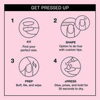 OPI xPRESS-ON Mod About You - Light Pink Short and Round Shaped Press On Nails - With Nail Glue - Long Lasting, Reusable and Non-Damaging False Nails