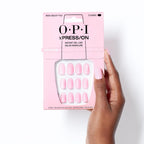 OPI xPRESS-ON Mod About You - Light Pink Short and Round Shaped Press On Nails - With Nail Glue - Long Lasting, Reusable and Non-Damaging False Nails
