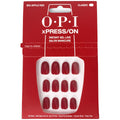 OPI xPRESS/ON Big Apple Red - Classic Red Short Round Press On Nails - With Nail Glue - Long Lasting, Reusable & Non-Damaging Short False Nails - Damaged Box