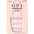 OPI xPRESS/ON Bubble Bath - Nude Pink Short Round Press On Nails - With Nail Glue - Long Lasting, Reusable & Non-Damaging Short False Nails