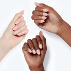 OPI xPRESS/ON Bubble Bath - Nude Pink Short Round Press On Nails - With Nail Glue - Long Lasting, Reusable & Non-Damaging Short False Nails