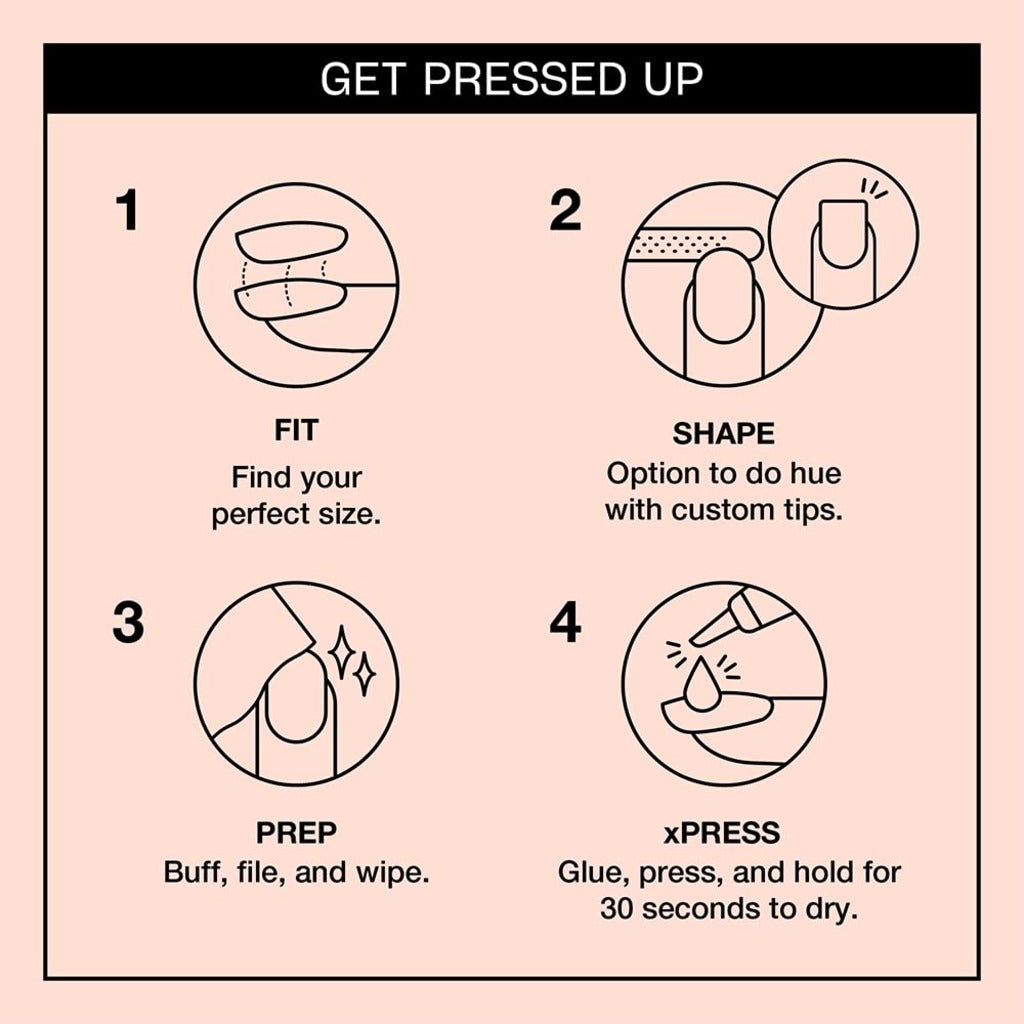 OPI xPRESS/ON Bubble Bath - Nude Pink Short Round Press On Nails - With Nail Glue - Long Lasting, Reusable & Non-Damaging Short False Nails