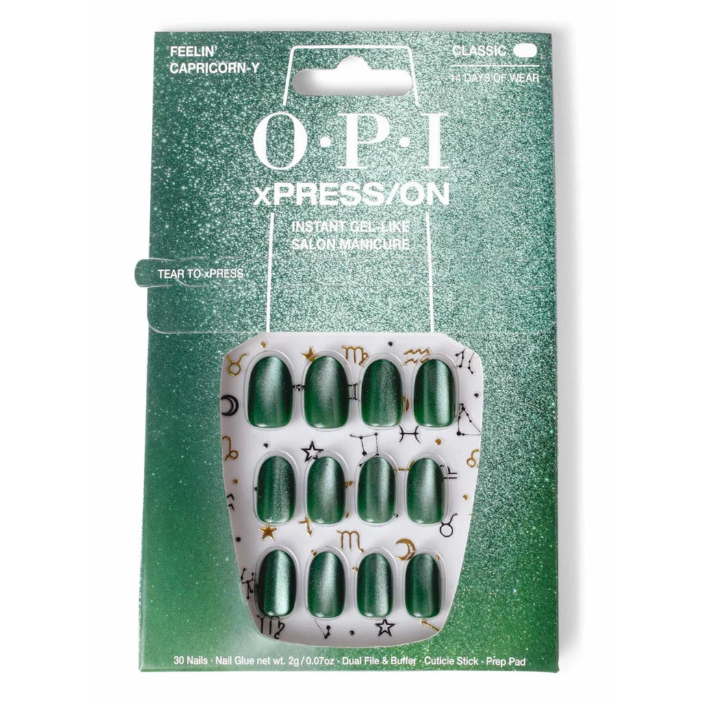 OPI xPRESS/ON Bubble Bath - Nude Pink Short Round Press On Nails - With Nail Glue - Long Lasting, Reusable & Non-Damaging Short False Nails