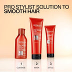 Redken | Heat Protection Smoothing Cream, Babassu Oil, Frizz Dismiss Rebel Tame, 250 ml - Damaged Box