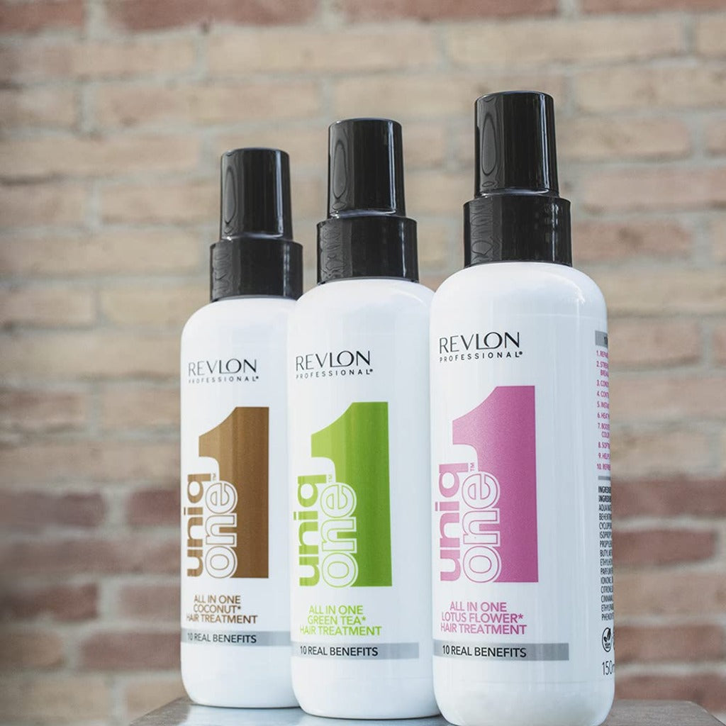 REVLON PROFESSIONAL UNIQONE COCO HAIR TREATMENT, Leave-In Hair Treatment, Hair Treatment, Coconut Fragrance - 150 ml - Damaged Box