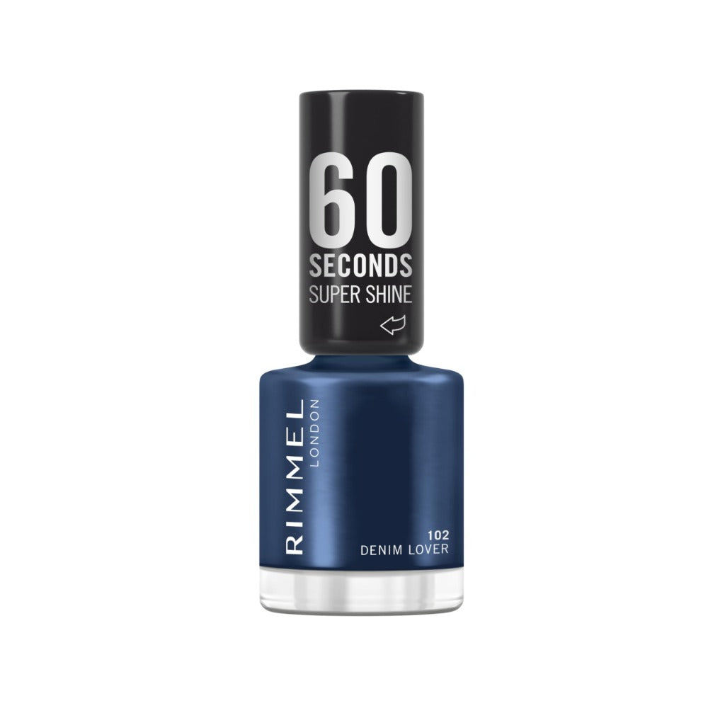 Rimmel 60 Seconds Glitter Nail Polish, 833 Extra, 8 ml, (Pack of 1)