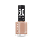 Rimmel 60 Seconds Super Shine Nail Polish, 110 Peach Nougat, Quick-Dry Nail Polish, Ultra-Shiny Finish, Easy to Apply, Vibrant Colour, Long-Wearing, Improved Formula, Vegan, 8ml - Very Good