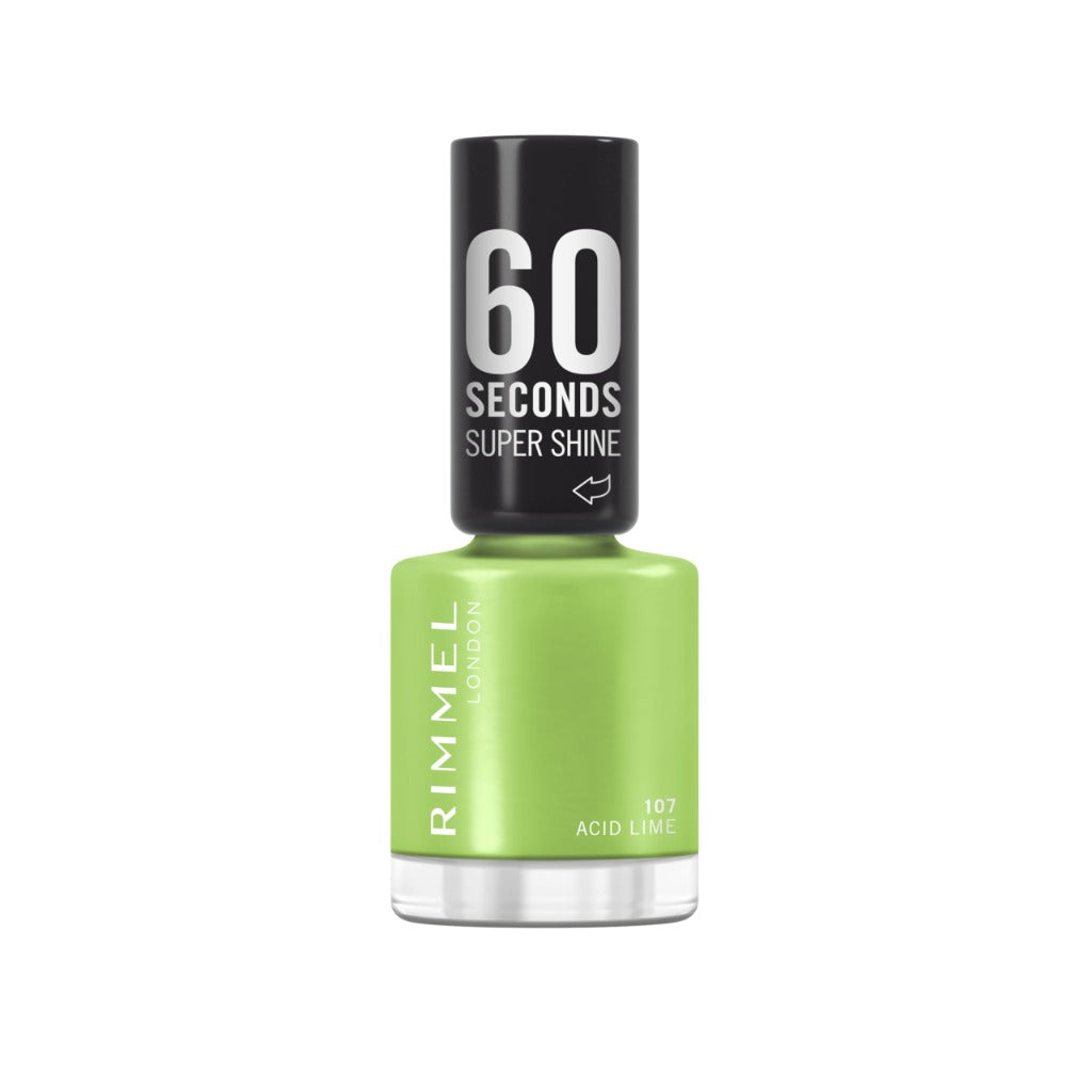 Rimmel 60 Seconds Super Shine Nail Polish, 110 Peach Nougat, Quick-Dry Nail Polish, Ultra-Shiny Finish, Easy to Apply, Vibrant Colour, Long-Wearing, Improved Formula, Vegan, 8ml - Very Good
