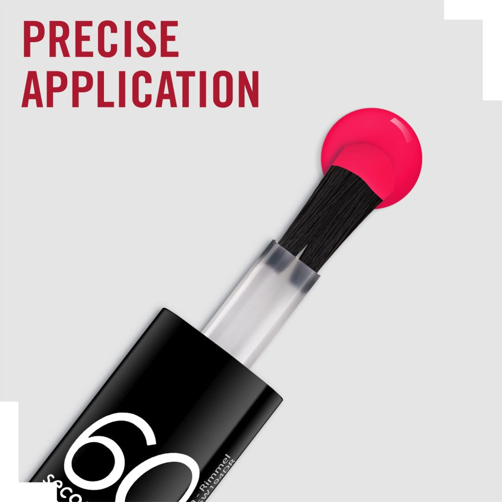 Rimmel 60 Seconds Super Shine Nail Polish, 430 Coralicious, Quick-Dry Nail Polish, Ultra-Shiny Finish, Easy to Apply, Vibrant Colour, Long-Wearing, Improved Formula, Vegan, 8ml