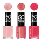 Rimmel 60 Seconds Super Shine Nail Polish, 430 Coralicious, Quick-Dry Nail Polish, Ultra-Shiny Finish, Easy to Apply, Vibrant Colour, Long-Wearing, Improved Formula, Vegan, 8ml