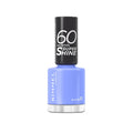 Rimmel 60 Seconds Super Shine Nail Polish, 856 Blue Breeze, Quick-Dry Nail Polish, Ultra-Shiny Finish, Easy to Apply, Vibrant Colour, Long-Wearing, Improved Formula, Vegan, 8ml