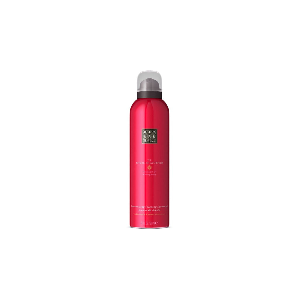 RITUALS Foaming Shower Gel from The Ritual of Ayurveda, 200 ml - with Indian Rose & Sweet Almond Oil - Soothing & Nourishing Properties - Good