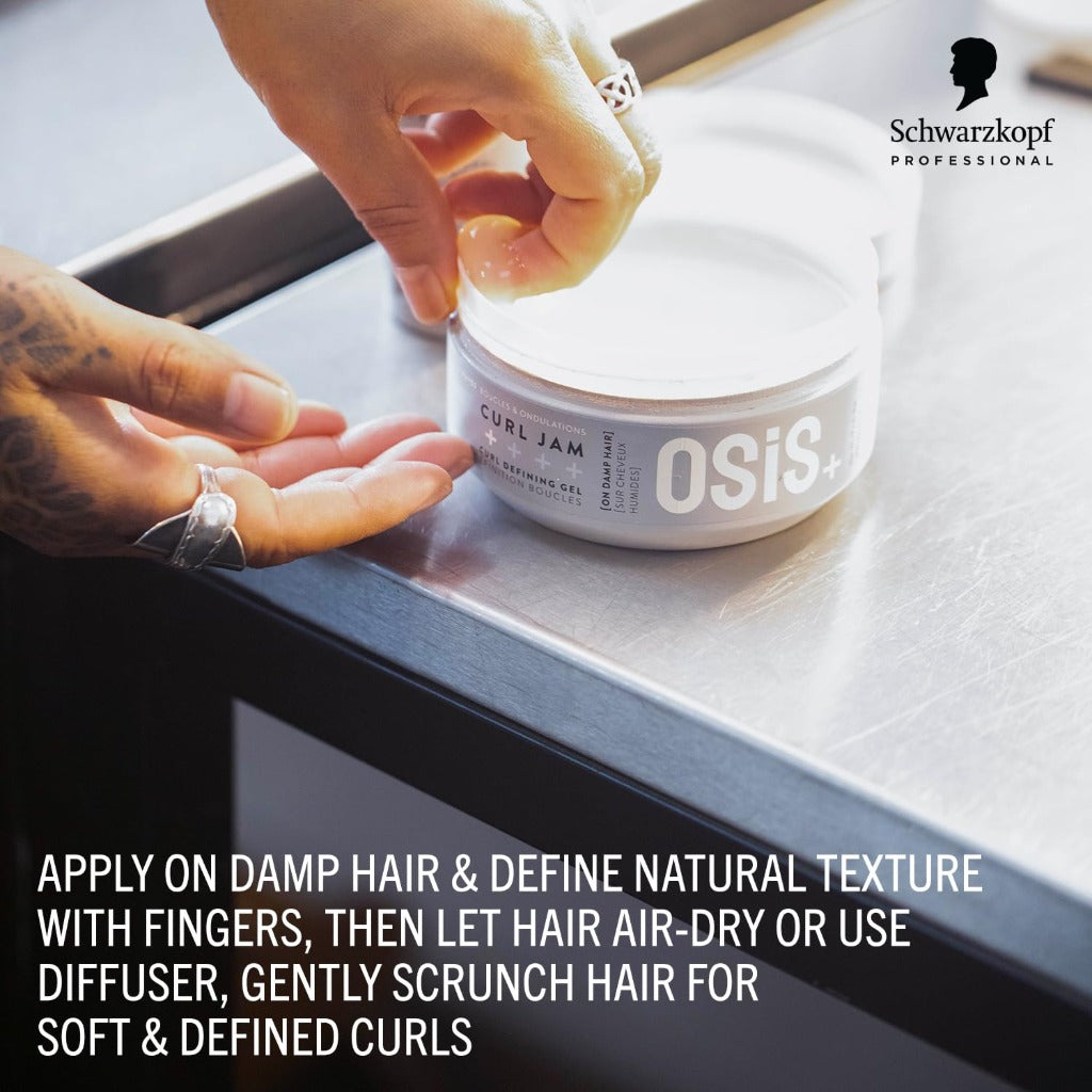 Schwarzkopf Professional OSiS Curl Jam Gel For Natural Curls And Coils Protects Against Humidity Shine And Strong Definition Lightweight Moisturizing Softening Light Hold 300 ml