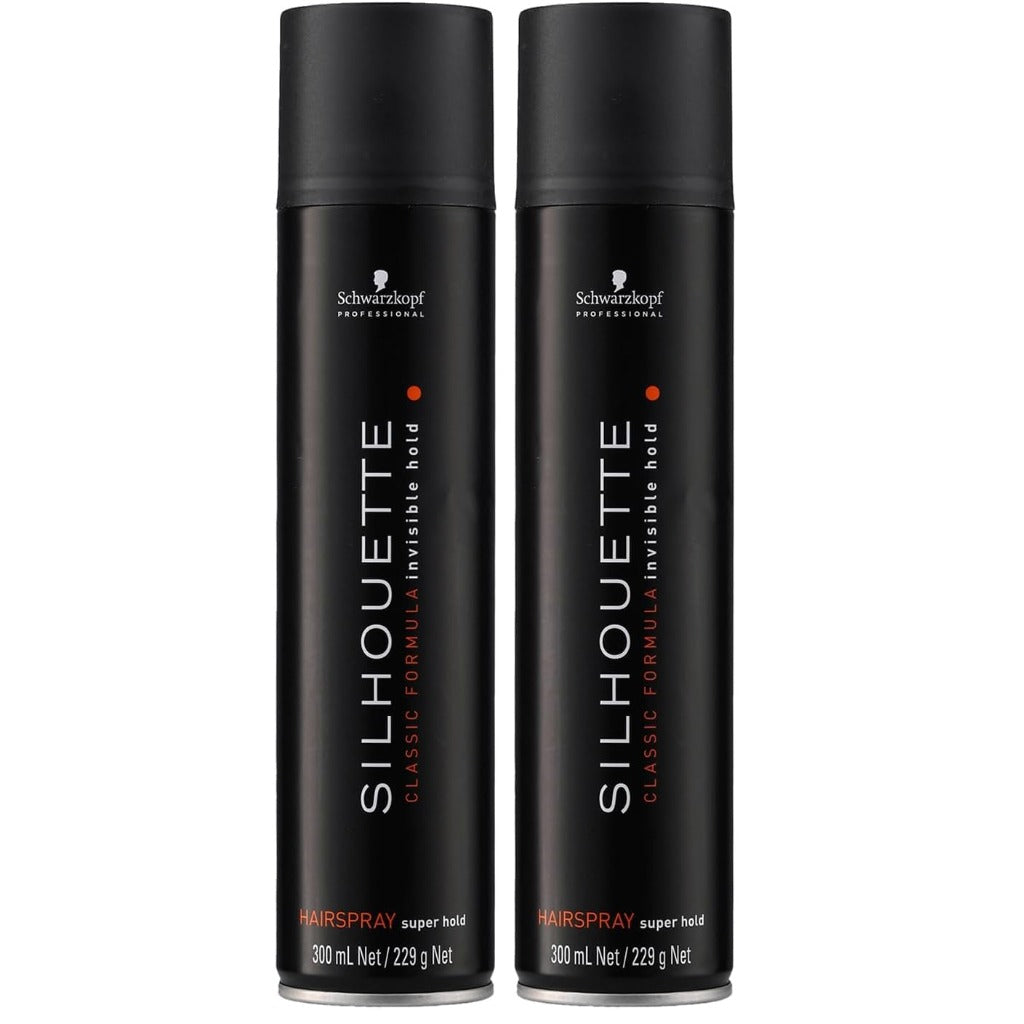 Schwarzkopf Professional Silhouette Super Hold Hairspray For Hair Styling Invisible Long Lasting Hold Micro Fine Film Formers Quick Drying Non Sticky Hairspray For Women Men 300 ml - Damaged Box