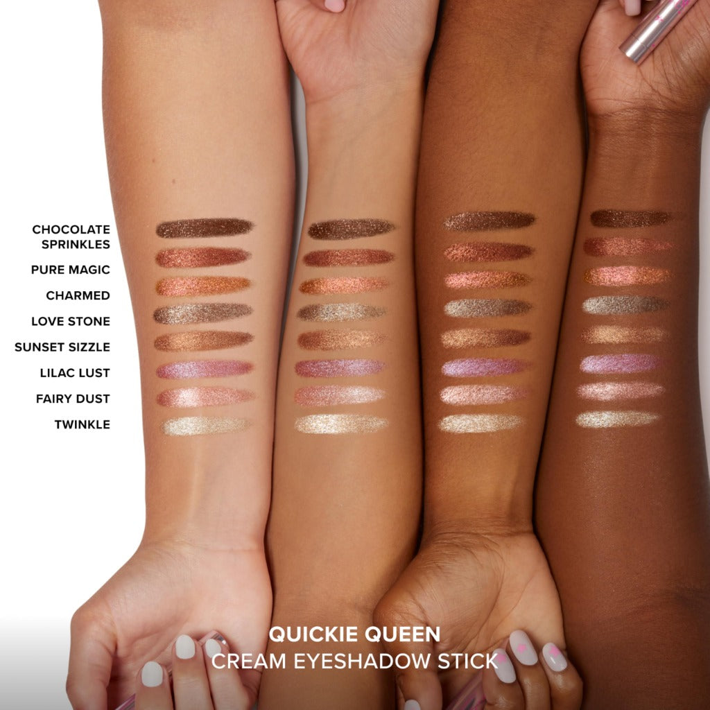Too Faced Quickie Queen Eye Shadow Sticks | Creamy, Long Wearing + Non-Creasing, High-Impact Sparkle, 0.0525 oz - Damaged Box