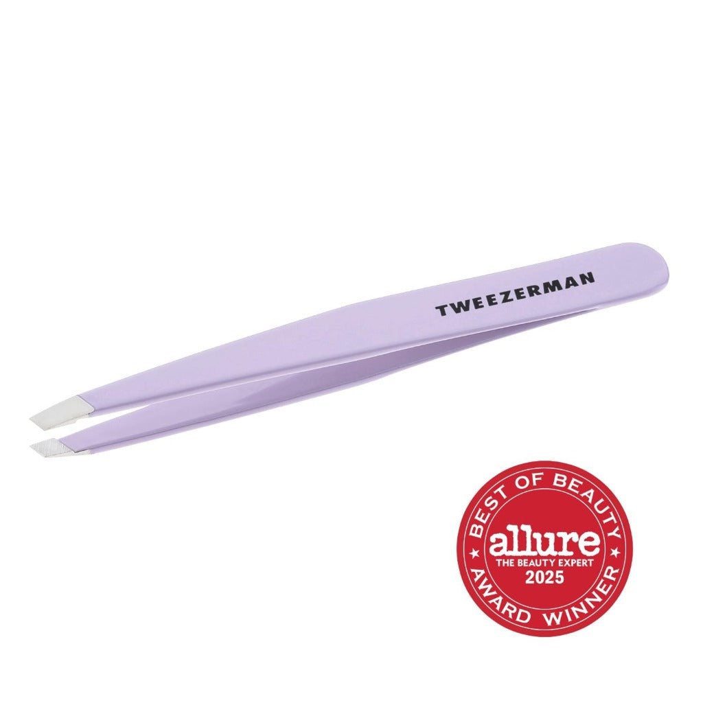 Tweezerman Lavender Slant Tweezer, Professional Stainless Steel Precision Tweezers for Facial Hair and Eyebrows, Amazon Exclusive (Pack of 1) - Very Good