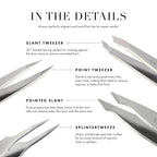 Tweezerman Pretty in Pink Stainless Steel Precision Tip Tweezers, 1241-PR