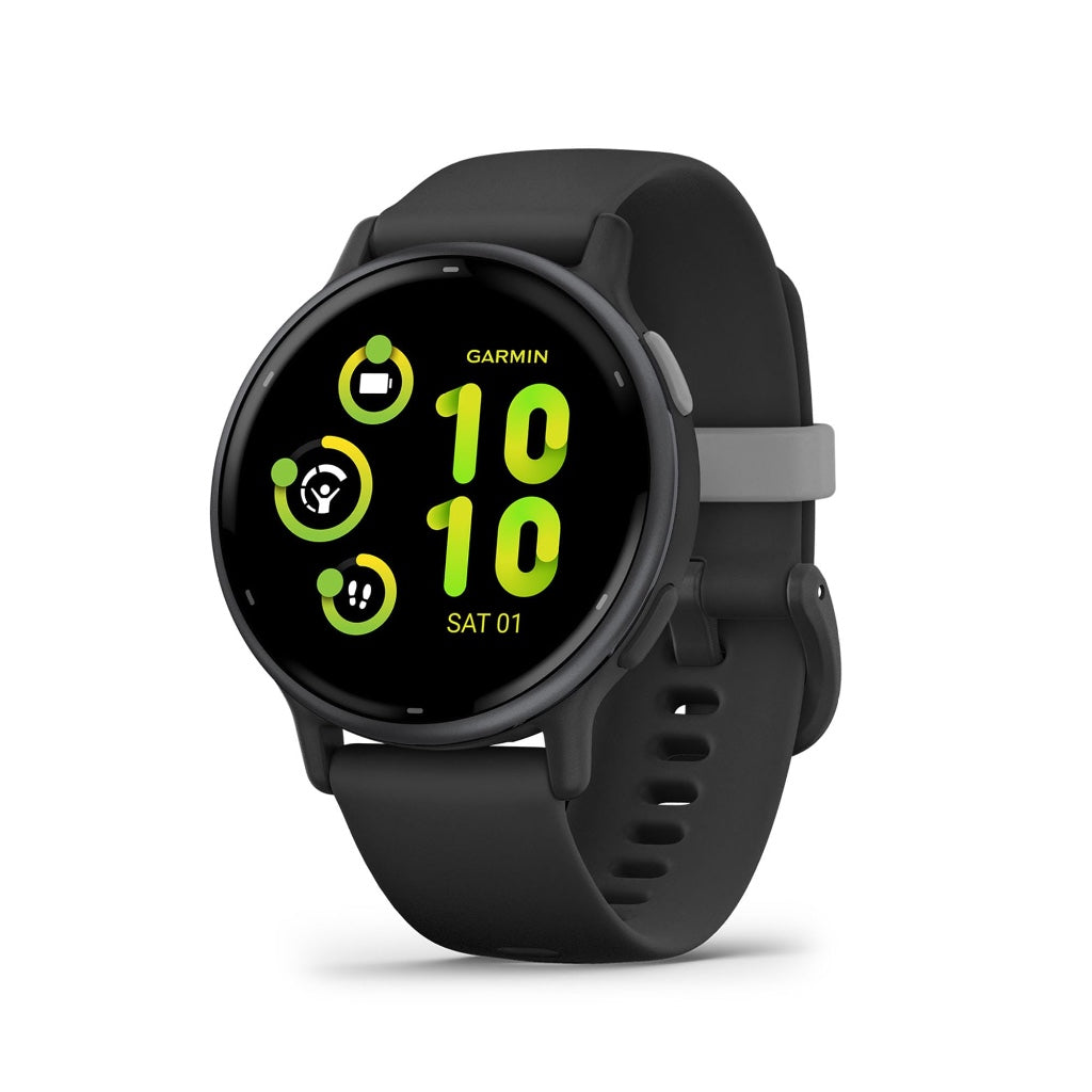 Garmin Vivoactive 5 Smartwatch Black Aluminum Bezel with Silicone Band GPS Fitness and Health Tracker for Android and iOS - Like New