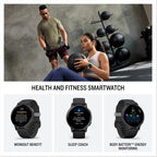 Garmin Vivoactive 5 Smartwatch Black Aluminum Bezel with Silicone Band GPS Fitness and Health Tracker for Android and iOS - Like New