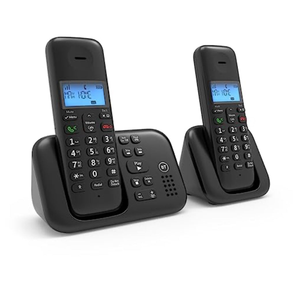 BT 3960 Cordless Landline House Phone, Home Phone, Nuisance Call Blocker, Do Not Disturb button, Answer Machine, Twin Handset Pack  - Like New