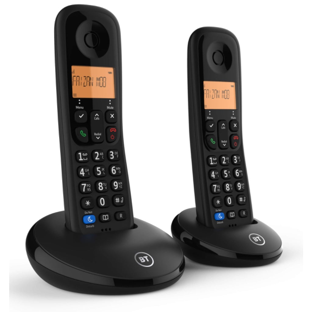 BT Everyday Cordless Home Phone Triple Handset Pack Digital DECT Landline Telephone with Nuisance Call Blocking Black 089311 - Like New