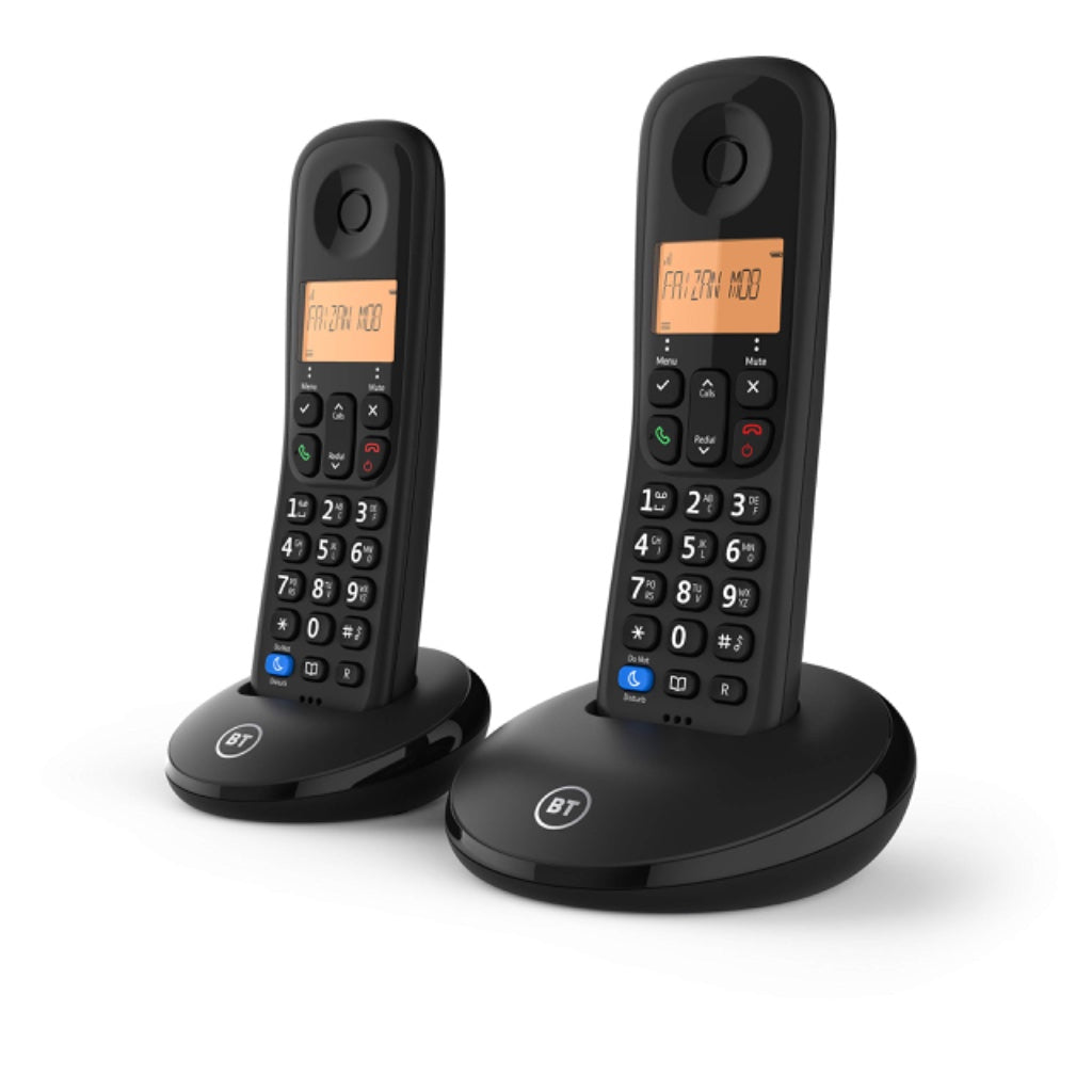BT Everyday Cordless Home Phone Triple Handset Pack Digital DECT Landline Telephone with Nuisance Call Blocking Black 089311 - Like New