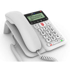 BT Decor 2200 Corded Telephone - Landline Desktop Phone with Caller ID and Handsfree Speakerphone - White - Like New