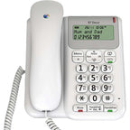 BT Decor 2200 Corded Telephone - Landline Desktop Phone with Caller ID and Handsfree Speakerphone - White - Like New