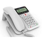 BT Decor 2200 Corded Telephone - Landline Desktop Phone with Caller ID and Handsfree Speakerphone - White - Like New