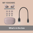 Sony WF-1000XM5 Noise Cancelling Wireless Earbuds Bluetooth Headphones - Smokey Pink - WF1000XM5P.CE7 - Like New