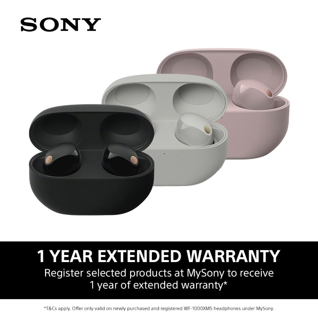 Sony WF-1000XM5 Noise Cancelling Wireless Earbuds Bluetooth Headphones - Smokey Pink - WF1000XM5P.CE7 - Like New