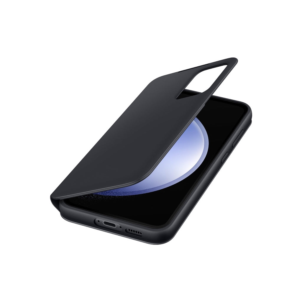 Samsung Galaxy S23 FE Smart View Wallet Case - Official Protective Flip Cover with Card Slot and Window - Black - Like New