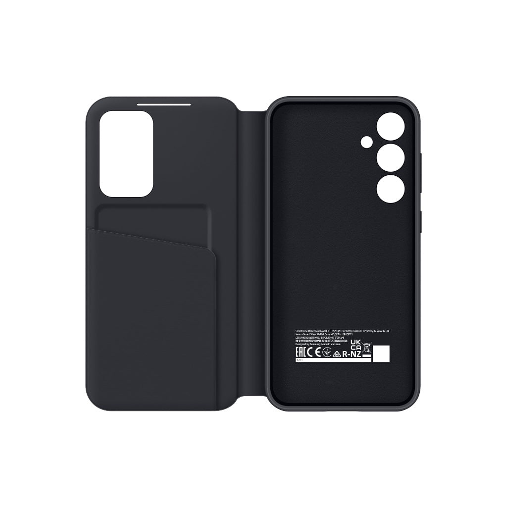 Samsung Galaxy S23 FE Smart View Wallet Case - Official Protective Flip Cover with Card Slot and Window - Black - Like New