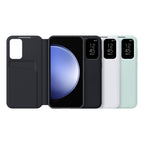 Samsung Galaxy S23 FE Smart View Wallet Case - Official Protective Flip Cover with Card Slot and Window - Black - Like New