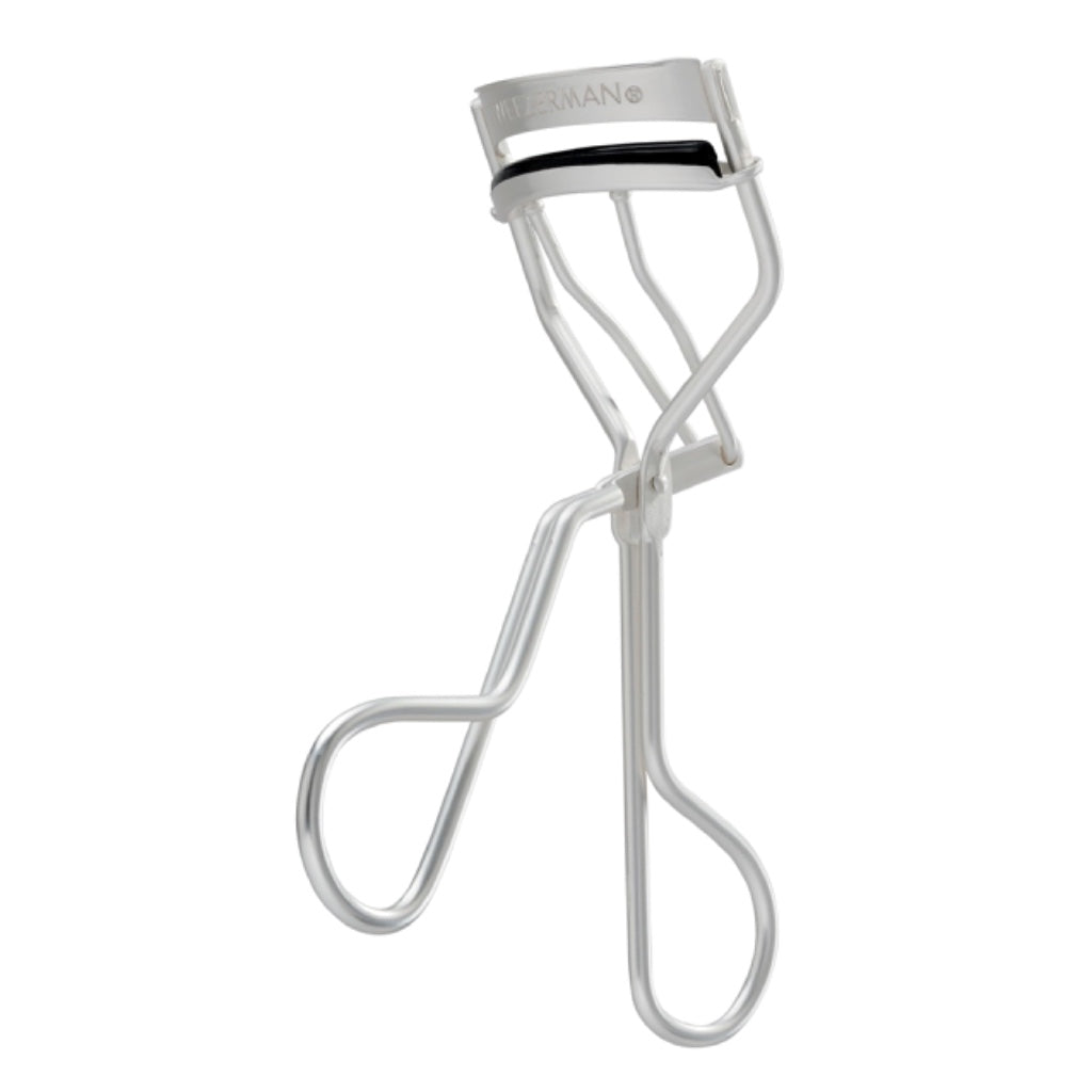 Tweezerman 60^0 Eyelash Curler for Long Lasting Lifted Lashes, Thick, Rounded Hypoallergenic Silicone Pads, 3 Replacement Pads Included, Perfect for Round or Deep-Set Eyes (Pack of 1) - Damaged Box